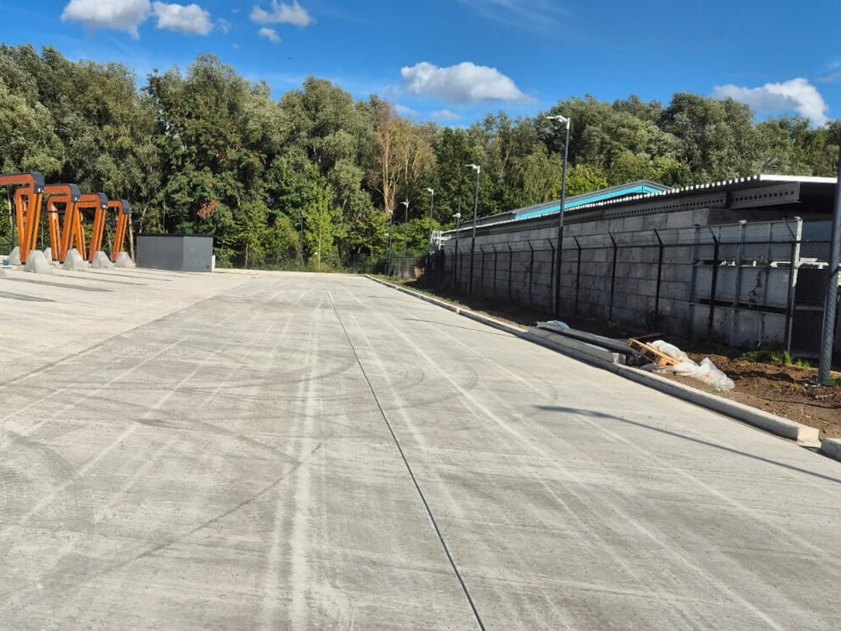 Afgewerkte betonvoeg